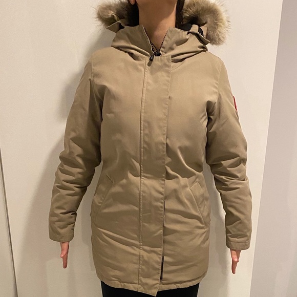 Victoria Parka Canada Goose Winter Coat Nude Tan - Picture 5 of 6